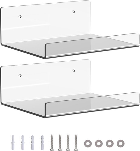 Wall mounted acrylic shelves - wall-mounted,